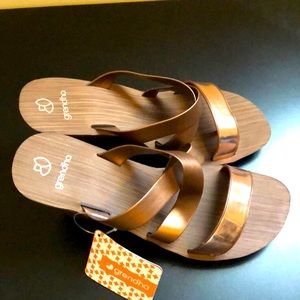 Grendha women wedges brand new brown & bronze size 10 very comfortable& casual